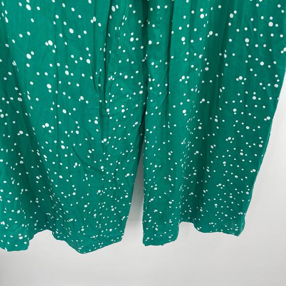 MODCLOTH X COLLECTIF Jumpsuit Size 2 Green Dots Retro Pinup Away You Go Vintage - Picture 11 of 14